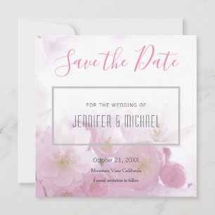 Hochzeit Berufliche Minimalistische Blumen Moderne Save The Date