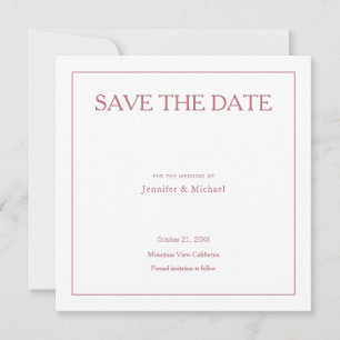 Hochzeit Berufliche Minimalistische Rose Goldfarbe Save The Date