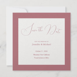 Hochzeit Berufliche Minimalistische Rose Goldfarbe Save The Date