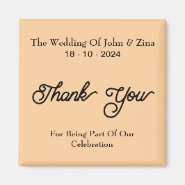 Hochzeit Big Calligraphy Vielen Dank Magnet