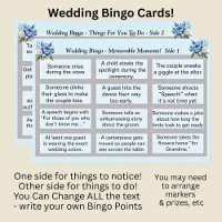 Hochzeit BINGO! Blue Peony Set