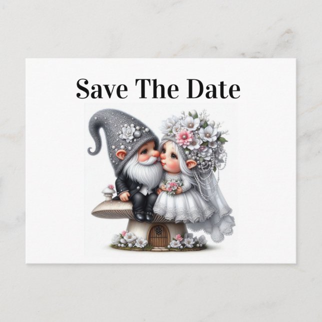 Hochzeit Bitte Vormerken Postkarte (Vorderseite)