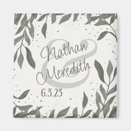 Hochzeit Blätter Einfache Elegante Moderne Inspiri Magnet