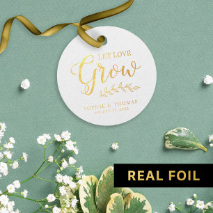 Hochzeit Blätter - Lasst Liebe wachsen - Folien-Ru Geschenkanhänger