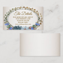 Hochzeit Blau Floral Golden Geometrisches Detail