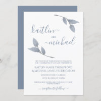 Hochzeit Boho Vines Einfache Blätter Dusty Blue
