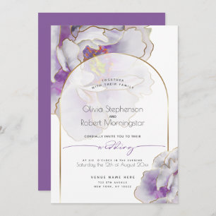 HOCHZEIT   Bold Tropical Amethyst Peony Einladung