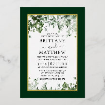 Hochzeit botanische Vegetation Ivy Sage Ferns Gold