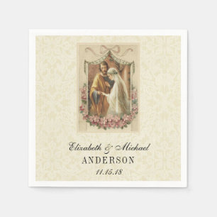 Hochzeit Braut Groom Katholische Ehe Mary Joseph Serviette