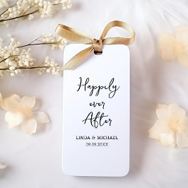 Hochzeit, Brautbräutigam, fröhlich, Geschenkanhänger