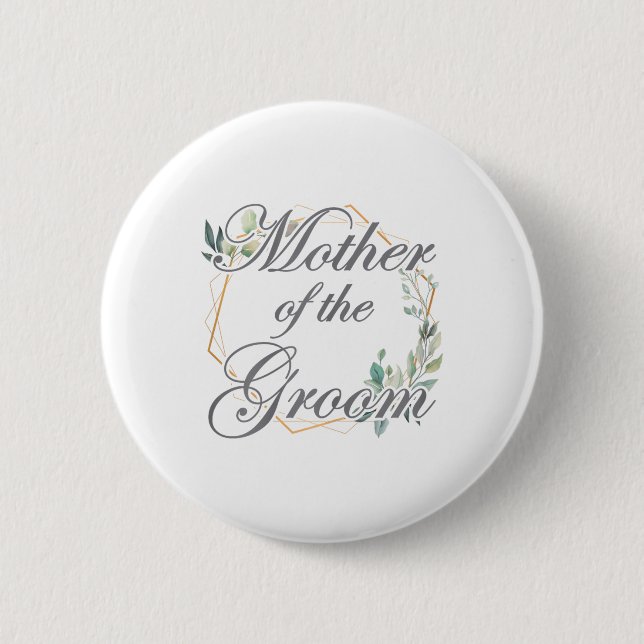 Hochzeit Brautparty Bride Mama Mutter der Groo Button (Vorderseite)