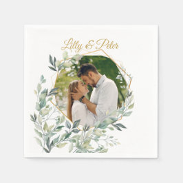 Hochzeit, Brautparty Custom Foto Napkins Serviette