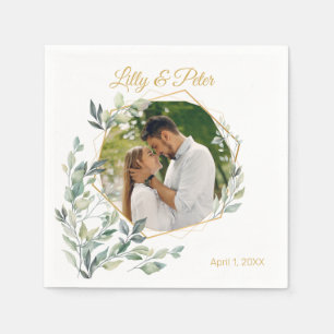 Hochzeit, Brautparty Custom Foto Napkins Serviette