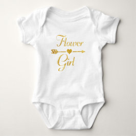 Hochzeit Brautparty Glitzer Gold Flower Girl Baby Strampler