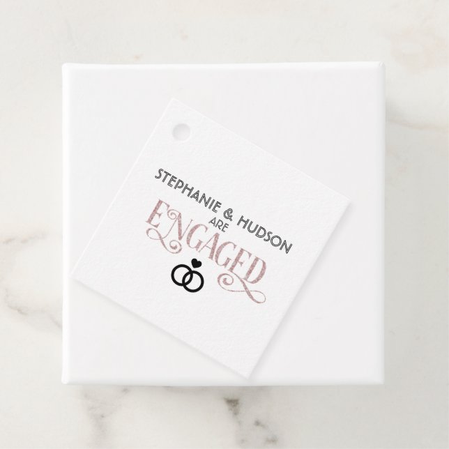 Hochzeit, Brautparty, Verlobt, Engagement Geschenkanhänger (Beispiel)