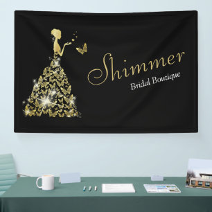 Hochzeit Bridal Butterfly Dress Boutique Business Banner