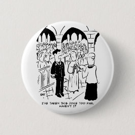 Hochzeit - Bridegroom Prachtvoller Cartoon Button