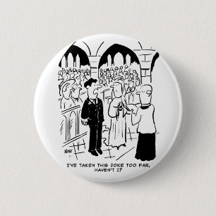 Hochzeit - Bridegroom Prachtvoller Cartoon Button