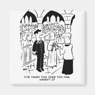 Hochzeit - Bridegroom Prachtvoller Cartoon Magnet