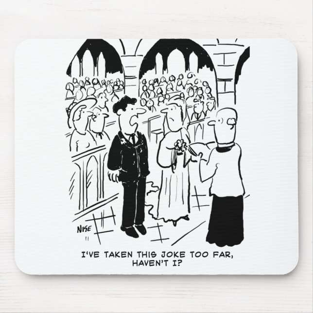 Hochzeit - Bridegroom Prachtvoller Cartoon Mousepad (Vorne)