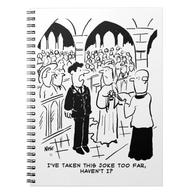 Hochzeit - Bridegroom Prachtvoller Cartoon Notizblock (Vorderseite)