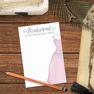 Hochzeit Bridesmaid Personalisiert Vintag rosa Kle Post-it Klebezettel