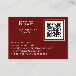 Hochzeit Burgund UAWG Online QR Code Foto Begleitkarte