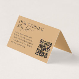 Hochzeit Burly Wood Sand QR-Code-Playlist