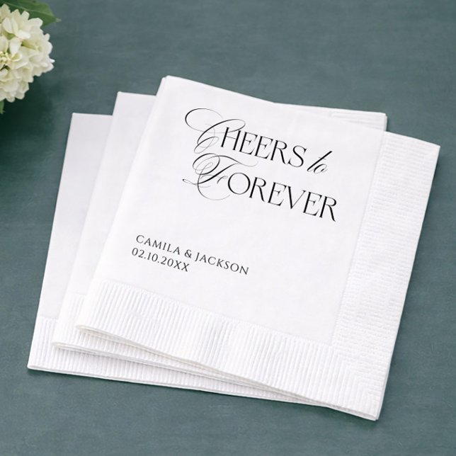Hochzeit Cheers to Forever Serviette (Von Creator hochgeladen)