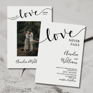 Hochzeit, Christlich, Einfach, Elegant, Typografie Einladung