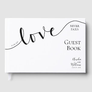 Hochzeit, Christlich, Einfach, Elegant, Typografie Gästebuch