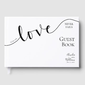 Hochzeit, Christlich, Einfach, Elegant, Typografie Gästebuch