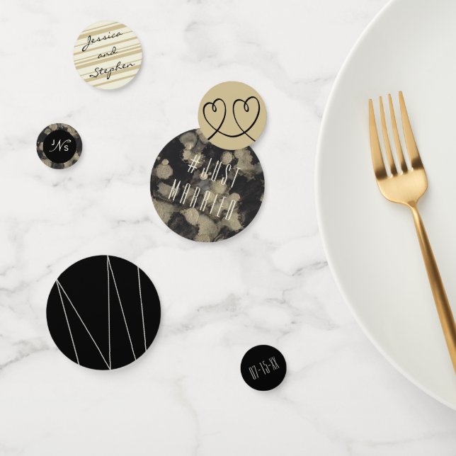 Hochzeit Confetti Schattierungen aus Gold und Schw Konfetti (Gruppe)