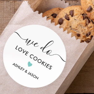 Hochzeit Cookie Gefallen Tag, wir machen Liebe Coo Runder Aufkleber