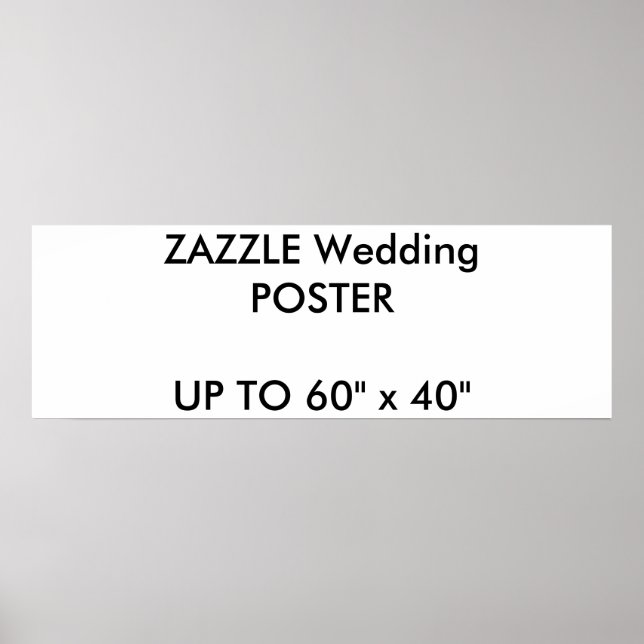 Hochzeit Custom 36" x 12" Poster MATTE Landschaft (Vorne)