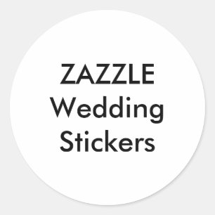 Hochzeit Custom Stickers 3" RUNDE GLOSSY (6 Stk.)