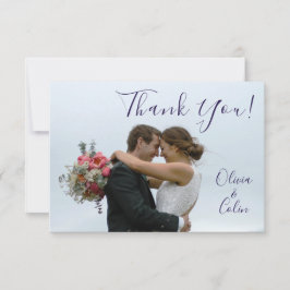 Hochzeit Danke, Bride Groom Foto Dankeskarte