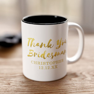 Hochzeit Danke Bridesman Geschenk Zweifarbige Tasse