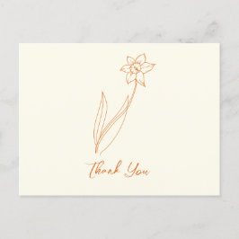 Hochzeit Danke, Daffodil Postkarte