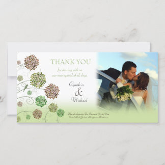 Hochzeit Danke Dahlia Garden Foto Card