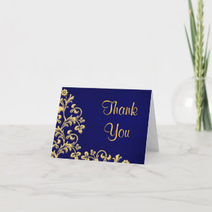 Hochzeit Danke, dass du eine blaue und goldene Bro Dankeskarte