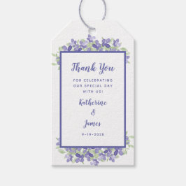 Hochzeit Danke Elegant Periwinkle Floral Gefallen Geschenkanhänger