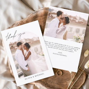 Hochzeit Danke Foto Arch Minimalistisch Romantik