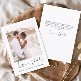 Hochzeit Danke Foto Einfach Minimalistisch