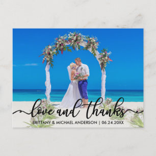 Hochzeit Danke   Foto Liebe und Dank Postkarte