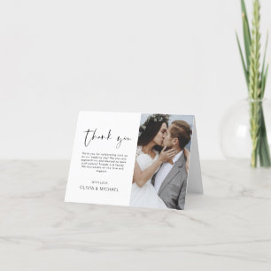 Hochzeit Danke Foto Minimalistisch Simple