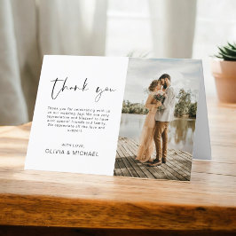 Hochzeit Danke Foto Minimalistisch Simple