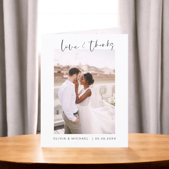 Hochzeit Danke Foto Minimalistisch Simple (Von Creator hochgeladen)