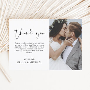 Hochzeit Danke Foto Minimalistisch Simple