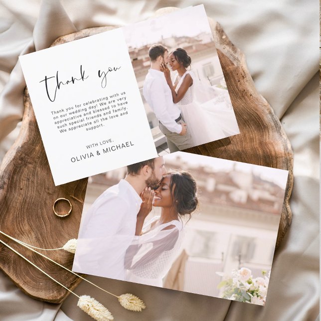 Hochzeit Danke Foto Minimalistisch Simple (Von Creator hochgeladen)